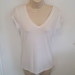 White House Black Market  White T,  size  M